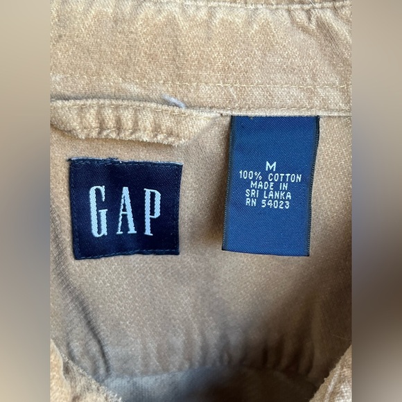 Vintage GAP 90s Men's Medium Outdoor Classic Cotton Chamois Flannel Button Shirt - Picture 2 of 5